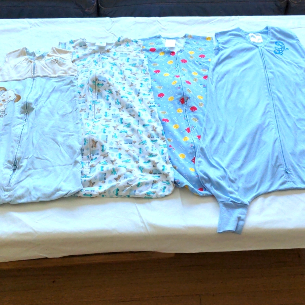 Baby sleeping sack 4 pieces -small, 2x medium, large